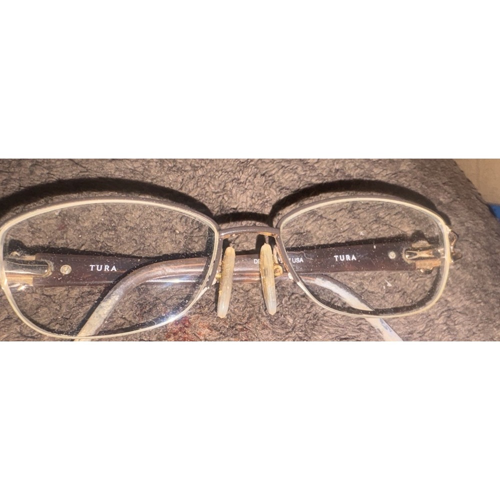 Tura R524 LBR Eyeglasses Frames Leopard Cheetah Rhinestone Floral FRAMES ONLY